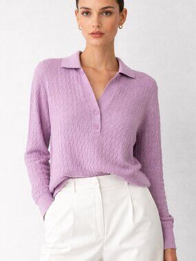 Joe Fresh Textured Knit Polo Sweater